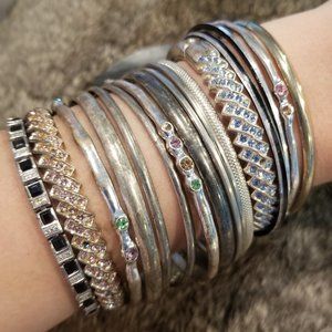 Assorted Colorful Bangle Bracelet Lot